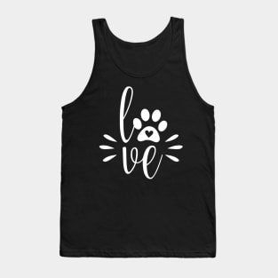 Dog Love - Cute Dog Paw Quote Tank Top